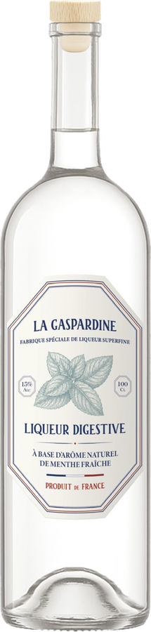 Bouteille La Gaspardine — Liqueur de Menthe — Kina Karo, Maison CHAPE